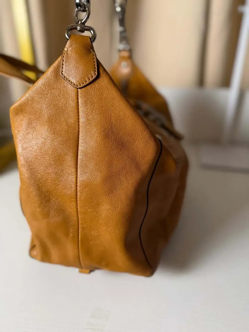 Coach Ashley Leather Satchel in Sunflower Yellow